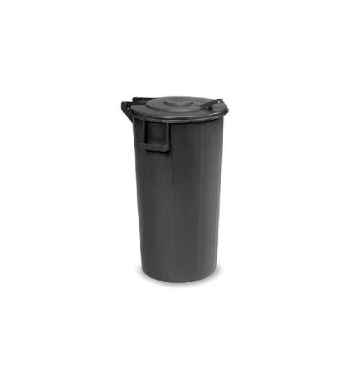 Mobil plastic, bidone da esterno con coperchio 100 lt, nero