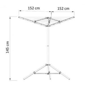 Pidema:Stendibiancheria verticale in allumino con 4 braccia. Stendino ombrello portatile, ideale anche per il campeggio.