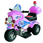 Moto elettrica polizia per bambine con luci e sirena