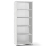 Pidema:Libreria ufficio con 2 ripiani regolabili. Mobile librerie a giorno bianco ossido con 4 ripiani, misure 182x71x41 cm.