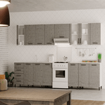 Pidema:Sottolavello cucina componibile con ante 80 cm cemento. Mobili sottolavelli per cucine componibili, dimensioni 85x80x50 cm.