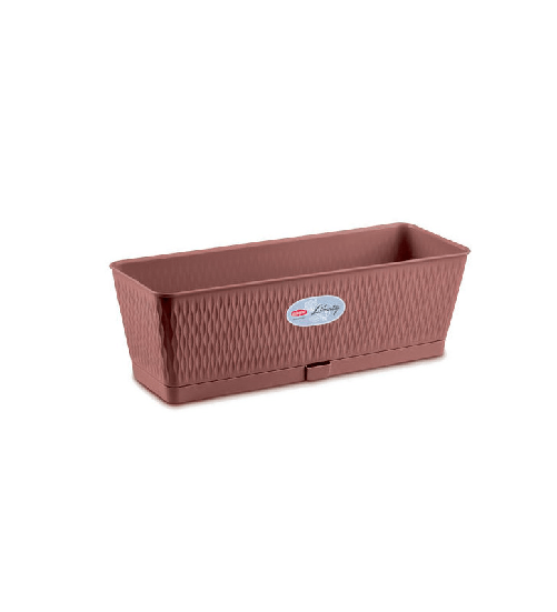 Stefanplast Liberty, balconetta marrone cm 50x18x17&nbsp;con riserva d'acqua