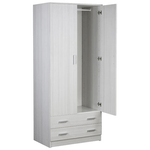 Pidema:Armadio guardaroba cameretta due ante con 2 cassetti in legno altezza 182 cm. Armadi per camerette con doppia anta a prezzi scontati