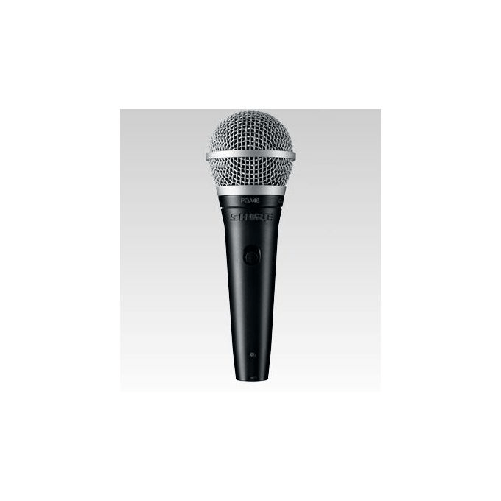 Shure-PGA48-XLR-Nero-Metallico-Microfono-per-palco-spettacolo