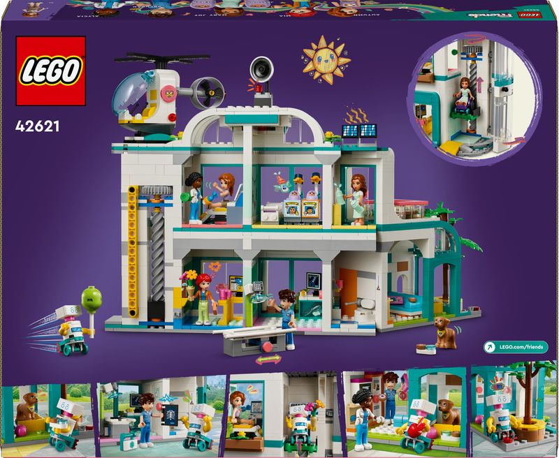 LEGO-Friends-42621-Ospedale-di-Heartlake-City-Giochi-Educativi-per-Bambini-di-7--con-Elicottero-Giocattolo-e-5-Mini-Bamboline