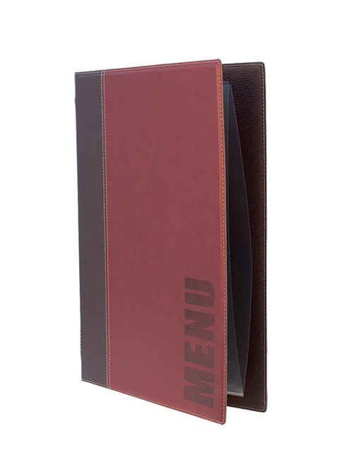 PORTA-MENU--A4-24x34cm-BORDEAUX-TRENDY-con-1-INSERTO-DOPPIO