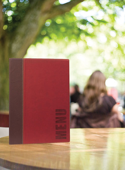 PORTA-MENU--A4-24x34cm-BORDEAUX-TRENDY-con-1-INSERTO-DOPPIO