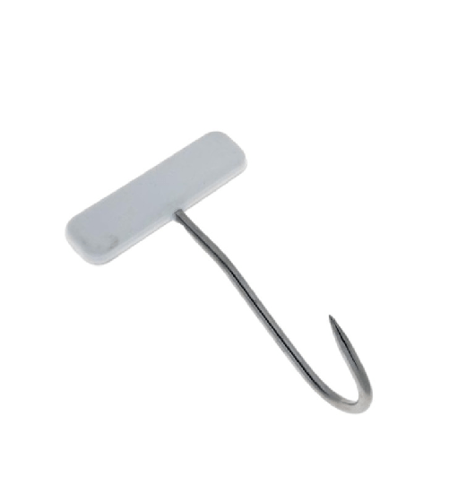 Arici gancio a T in acciaio inox mm 165X7 una punta