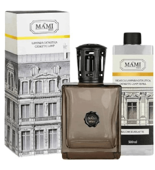 Mami Milano bacche scarlatte, box lampada catalitica tortora, con ricarica 500 ml