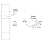 Pidema:Mobile multiuso con 4 ripiani regolabili, dimensioni 43x29x190 cm. Scarpiere scontate