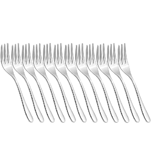 Salvinelli Dafne, set 12 forchetta dolce 4 mm in acciaio inox 18 C