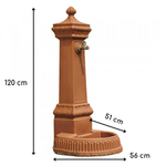 Pidema:Fontana decorativa da giardino colore terracotta, fontane decorative da esterno in resina altezza 120 cm.