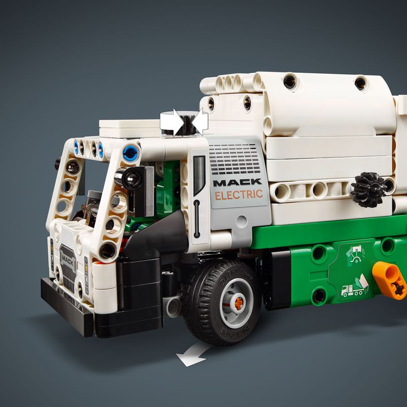 LEGO-Technic-42167-Camion-della-Spazzatura-Mack-LR-Electric-Veicolo-Giocattolo-Raccolta-Rifiuti-Gioco-per-Bambini-8--Anni