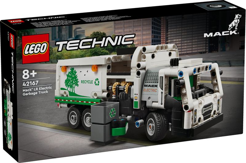 LEGO-Technic-42167-Camion-della-Spazzatura-Mack-LR-Electric-Veicolo-Giocattolo-Raccolta-Rifiuti-Gioco-per-Bambini-8--Anni