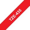 Brother-TZe-435-nastro-per-etichettatrice-Bianco-su-rosso