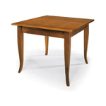Konte.Design Tavolo Santo Spirito in legno finitura noce allungabile a libro 90x90 - 180x90 cm