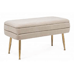 Konte.Design Panca contenitore Pavlina beige 80x38x42 cm