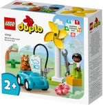 LEGO-DUPLO-Town-10985-Turbina-Eolica-e-Auto-Elettrica-Macchina-Giocattolo-Giochi-Educativi-per-Bambini-Set-Vita-Sostenibile