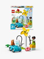 LEGO-DUPLO-Town-10985-Turbina-Eolica-e-Auto-Elettrica-Macchina-Giocattolo-Giochi-Educativi-per-Bambini-Set-Vita-Sostenibile