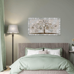 Lupia---Quadro-Moderno-Camera-da-letto-soggiorno-con-cornice-GIOVY-Bianca-Argento-TREE-MIX-60x110-cm-con-Glitter-tema-Albero-della-Vita
