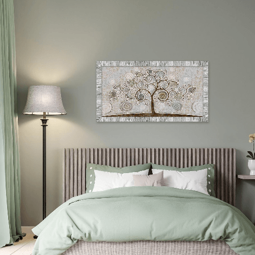 Lupia---Quadro-Moderno-Camera-da-letto-soggiorno-con-cornice-GIOVY-Bianca-Argento-TREE-MIX-60x110-cm-con-Glitter-tema-Albero-della-Vita