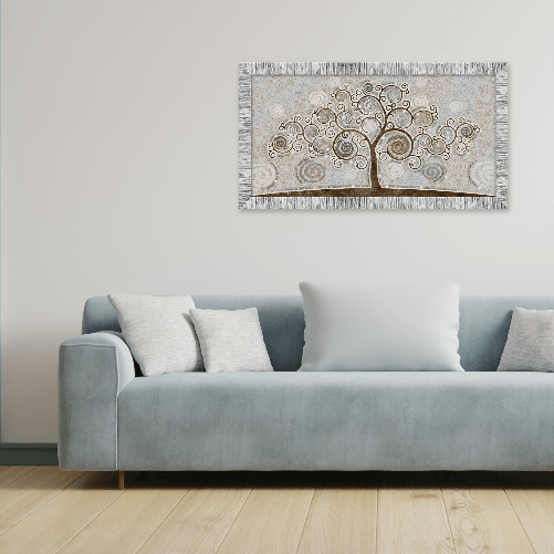 Lupia---Quadro-Moderno-Camera-da-letto-soggiorno-con-cornice-GIOVY-Bianca-Argento-TREE-MIX-60x110-cm-con-Glitter-tema-Albero-della-Vita
