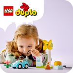 LEGO-DUPLO-Town-10985-Turbina-Eolica-e-Auto-Elettrica-Macchina-Giocattolo-Giochi-Educativi-per-Bambini-Set-Vita-Sostenibile