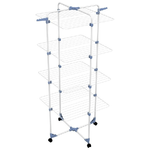 Gimi Modular 4 Stendibiancheria da pavimento Blu, Bianco