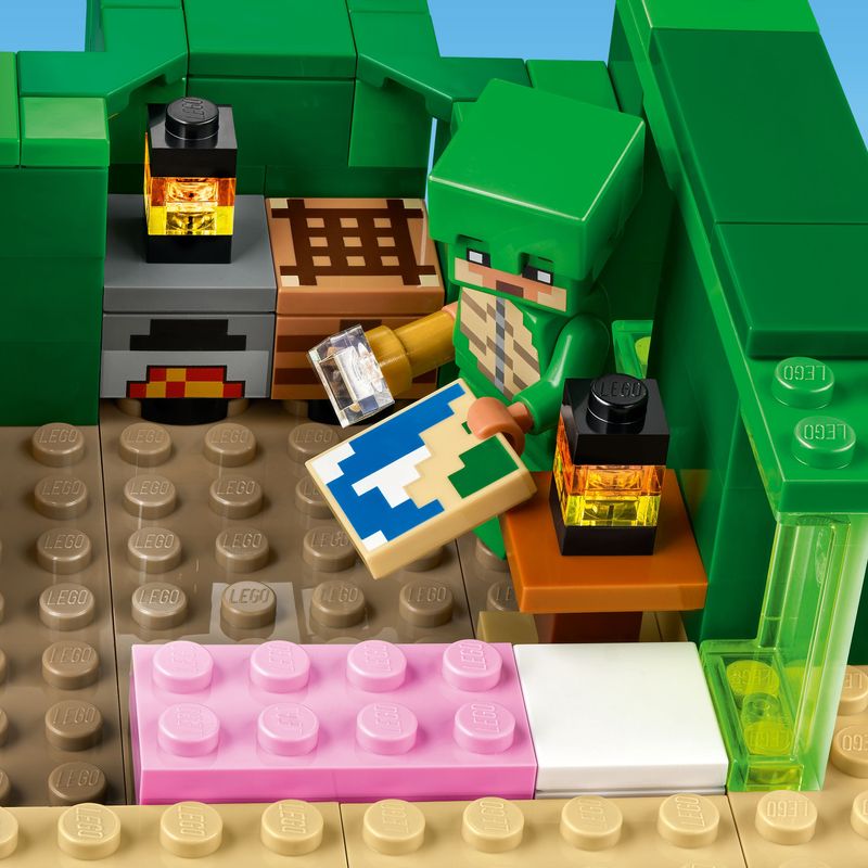 LEGO-Minecraft-21254-Beach-House-della-Tartaruga-Casa-Giocattolo-da-Costruire-per-Bambini-di-8--Anni-con-Personaggi-e-Animali