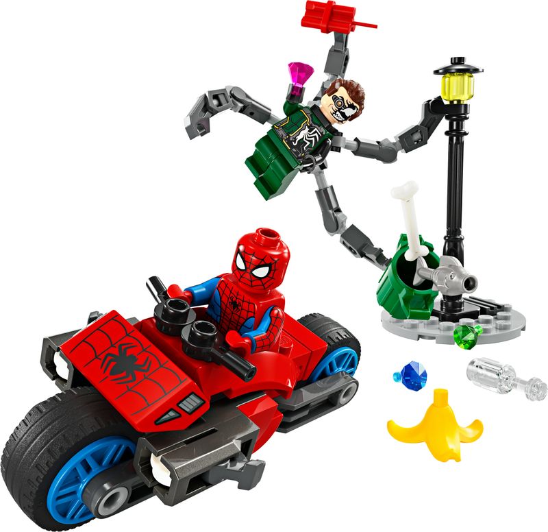 LEGO-Marvel-76275-Inseguimento-Sulla-Moto--Spider-Man-vs.-Doc-Ock-Motocicletta-Giocattolo-Spara-Ragnatele-per-Bambini-6--Anni