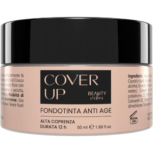 CoverUp MakeUp Fondotinta ad Effetto AntiAge Water Resistant | Arricchito con Acido Ialuronico Emollienti Naturali | 50ml