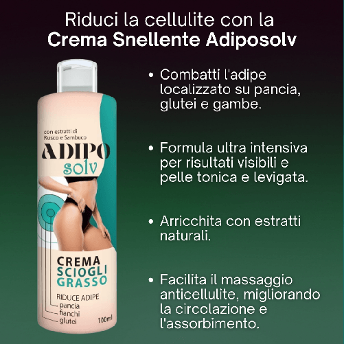 AdipoSolv-crema-snellente-pancia-fianchi-Brucia-Grassi-|-Glutei-Anticellulite-Forte-|-Trattamento-Corpo-Intensivo-Con-Drone-Cosmetico-200ml