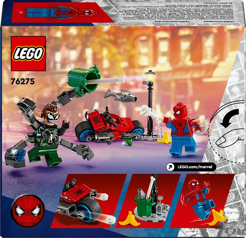 LEGO-Marvel-76275-Inseguimento-Sulla-Moto--Spider-Man-vs.-Doc-Ock-Motocicletta-Giocattolo-Spara-Ragnatele-per-Bambini-6--Anni