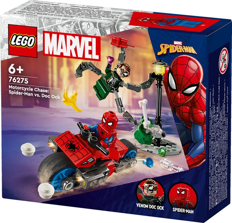 LEGO-Marvel-76275-Inseguimento-Sulla-Moto--Spider-Man-vs.-Doc-Ock-Motocicletta-Giocattolo-Spara-Ragnatele-per-Bambini-6--Anni