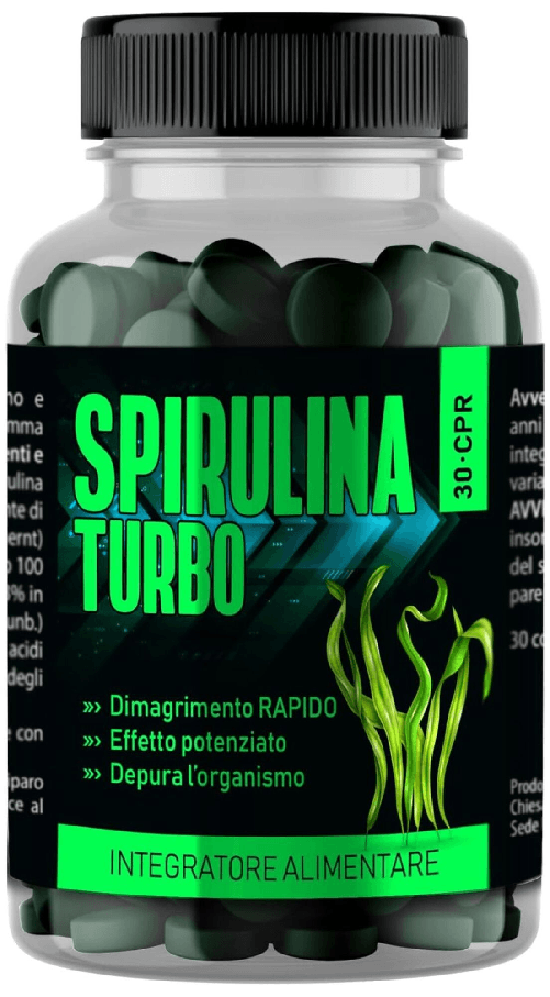 Spirulina Turbo Integratore per Dimagrire Forte Perdita Peso Dimagrante 60 Compresse Fame Nervosa Ultra Dimagrante