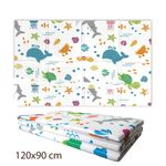 Tappeto per Bambini 120x90 Pieghevole Antiscivolo Soft Oceano Gioco Cameretta
