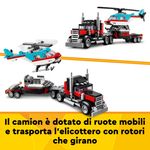 LEGO-Creator-31146-3in1-Autocarro-con-Elicottero-Giochi-per-Bambini-7--Anni-Ricostruibile-in-Aereo-e-Cisterna-o-Auto-e-SUV