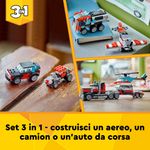 LEGO-Creator-31146-3in1-Autocarro-con-Elicottero-Giochi-per-Bambini-7--Anni-Ricostruibile-in-Aereo-e-Cisterna-o-Auto-e-SUV