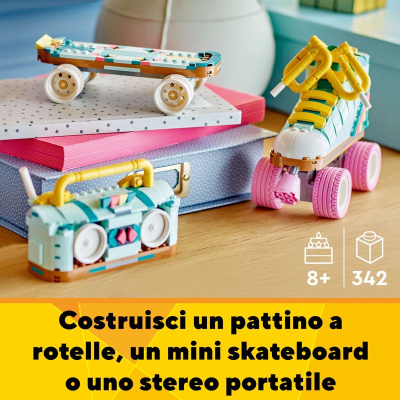 LEGO-Creator-31148-3in1-Pattino-a-Rotelle-Retro--Trasformabile-in-Mini-Skateboard-o-Radio-Giocattolo-Giochi-per-Bambini-8-