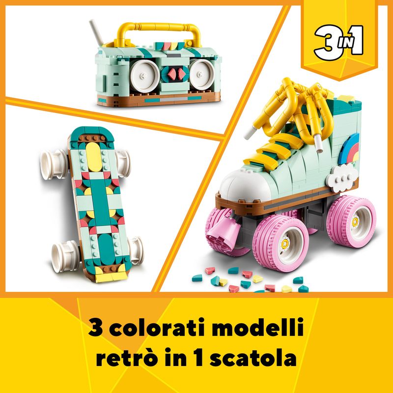 LEGO-Creator-31148-3in1-Pattino-a-Rotelle-Retro--Trasformabile-in-Mini-Skateboard-o-Radio-Giocattolo-Giochi-per-Bambini-8-