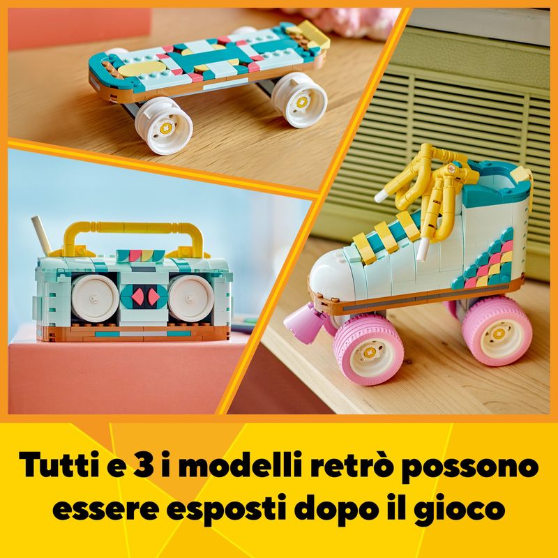 LEGO-Creator-31148-3in1-Pattino-a-Rotelle-Retro--Trasformabile-in-Mini-Skateboard-o-Radio-Giocattolo-Giochi-per-Bambini-8-