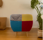 VOLERO-Poltrona-Patchwork-Design-Modello-Cassandra-Rivestimento-in-Stoffa-e-Velluto-Multicolore-Struttura-in-Legno.