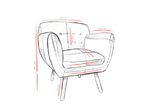 VOLERO-Poltrona-Patchwork-Design-Modello-Cassandra-Rivestimento-in-Stoffa-e-Velluto-Multicolore-Struttura-in-Legno.