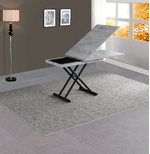 VOLERO--Tavolo-Trasformabile-Salvaspazio-Ulisse-Large--Sistema-Saliscendi-con-Regolazione-Millimetrica-dell--Altezza.--Grigio-Chiaro-Venato-