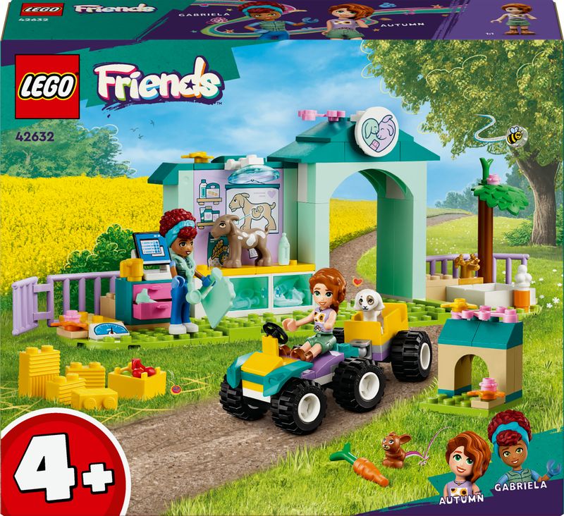 LEGO-Friends-42632-La-Clinica-Veterinaria-degli-Animali-della-Fattoria-Giochi-Bambini-4--con-Personaggi-e-Trattore-Giocattolo