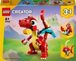 LEGO-Creator-31145-3in1-Drago-Rosso-Giochi-per-Bambini-di-6--Anni-Action-Figure-Ricostruibile-in-Pesce-e-Fenice-Giocattolo