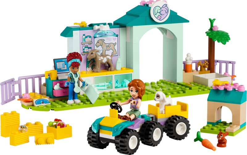 LEGO-Friends-42632-La-Clinica-Veterinaria-degli-Animali-della-Fattoria-Giochi-Bambini-4--con-Personaggi-e-Trattore-Giocattolo