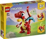 LEGO-Creator-31145-3in1-Drago-Rosso-Giochi-per-Bambini-di-6--Anni-Action-Figure-Ricostruibile-in-Pesce-e-Fenice-Giocattolo