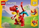 LEGO-Creator-31145-3in1-Drago-Rosso-Giochi-per-Bambini-di-6--Anni-Action-Figure-Ricostruibile-in-Pesce-e-Fenice-Giocattolo