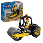 LEGO-City-60401-Rullo-Compressore-Set-di-Costruzioni-Giocattolo-per-Bambini-di-5--Anni-Veicolo-da-Cantiere-con-Operaio-Edile